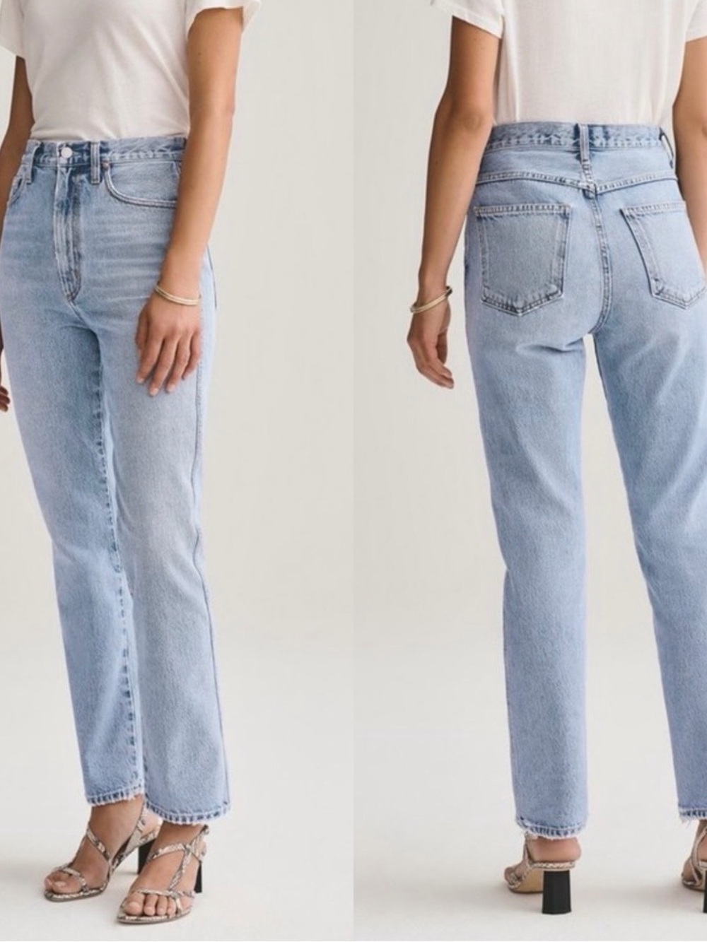 AGOLDE Pinch Waist High Rise
Kick Jeans Riptide 26 Light Wash